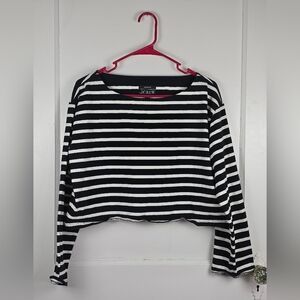 J. Crew Cropped Striped T Size M